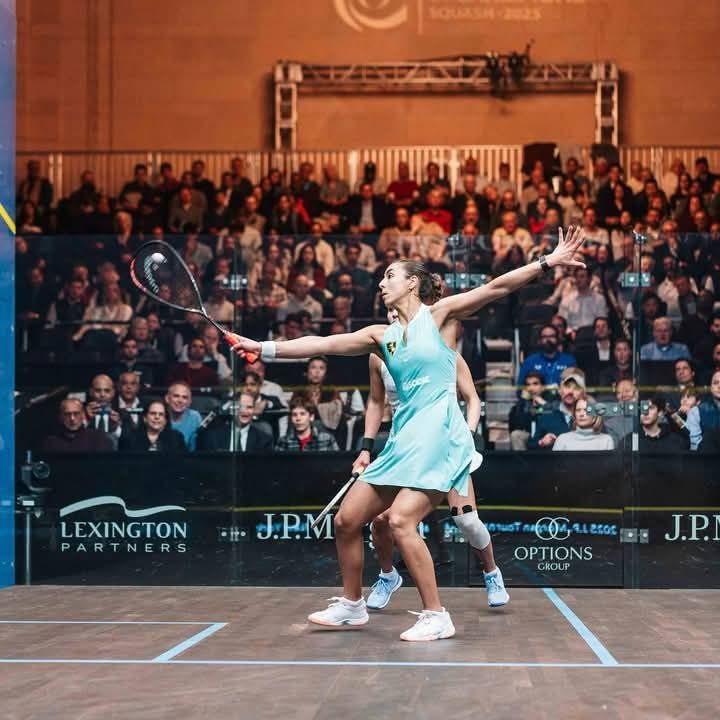 هانيا الحمامى تتوج ببطولة جى بى مورجان للاسكواش للمرة الأولى فى تاريخها