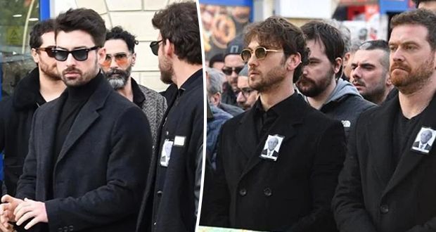 نجوم تركيا يساندون أراس بولوت إينيملي في وداع والده