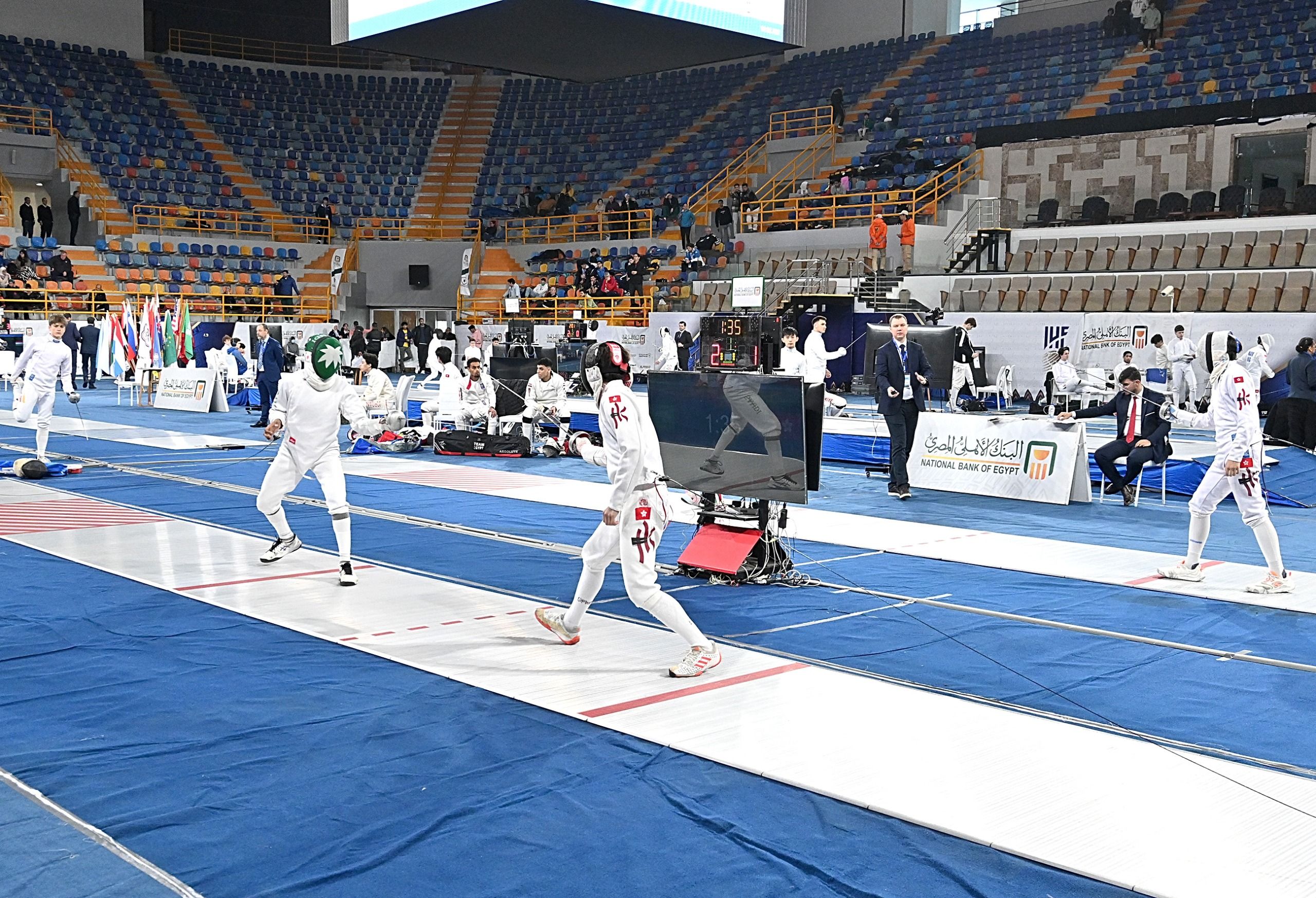 انطلاق منافسات فردي الناشئين بكأس العالم لسيف المبارزة بالعاصمة الإدارية.. صور