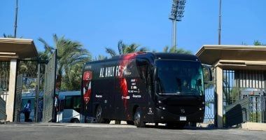 حافلة الأهلي تصل استاد السلام استعدادا لمواجهة مودرن سبورت فى الدوري