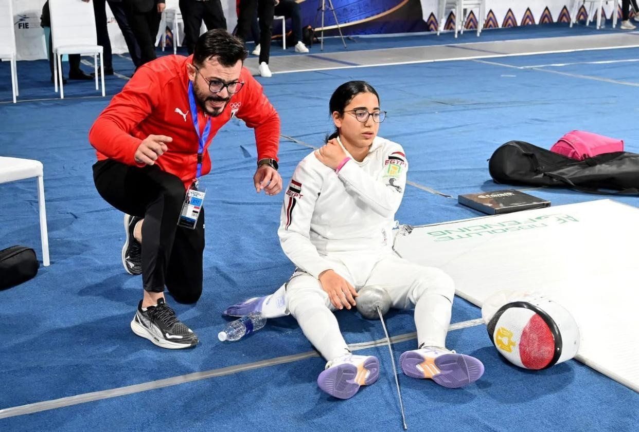 فرح محفوظ لاعبة سيتى كلوب تتوج بالمركز الثالث فى كأس العالم للسلاح