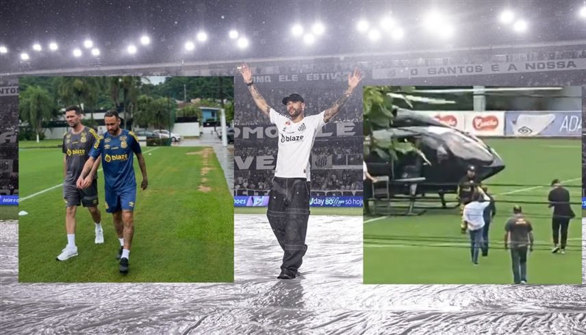 الامارات | نيمار يتوجه إلى تدريبات سانتوس مستخدماً مروحية (فيديو)