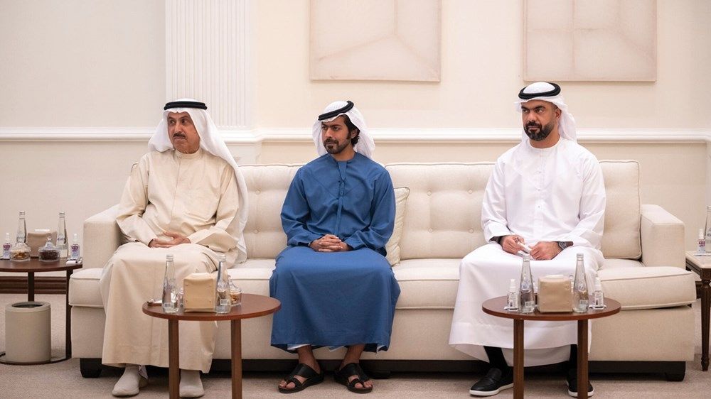 خالد بن محمد بن زايد يستقبل رئيس مجلس النواب الأردني