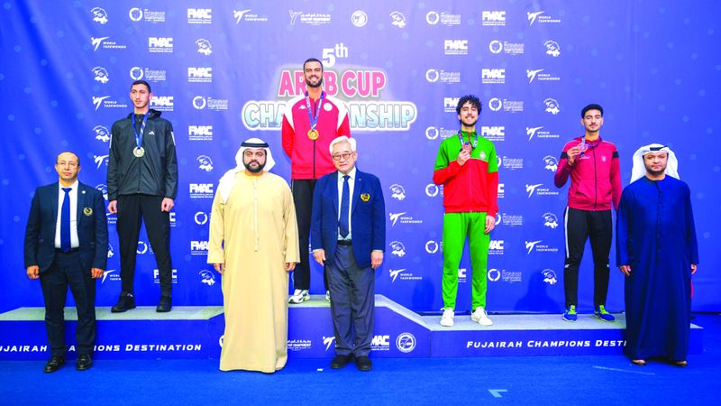 الامارات | محمد الشرقي يشهد منافسات بطولة العرب للتايكواندو ويتوّج الفائزين