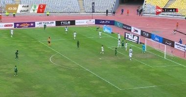 المصرى يتقدم على الاتحاد السكندرى بهدف فى الشوط الأول.. فيديو