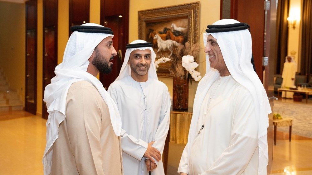 سعود بن صقر يشهد عقد قران عبدالله بن ماجد النعيمي على كريمة سلطان  بن حميد القاسمي