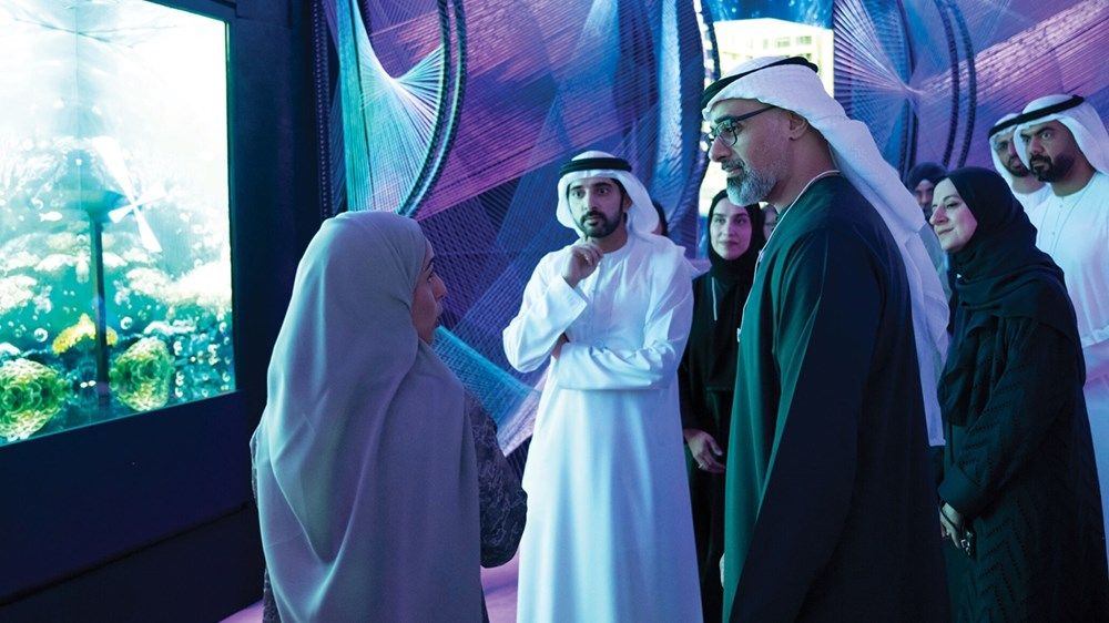 خالد بن محمد بن زايد وحمدان بن محمد بن راشد يشهدان جانباً من فعاليات القمة العالمية للحكومات 2025