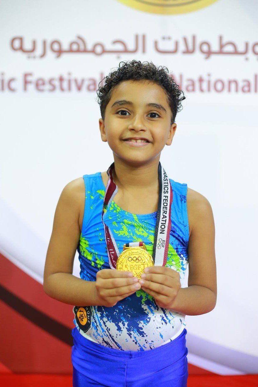 زيدان أحمد عصام يتوج بذهبية بطولة الجمهورية فى جمباز الأيروبك.. صور