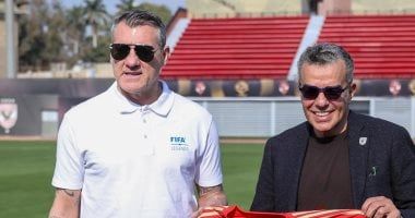 خالد مرتجي يستقبل كريستيان ڤييري نجم منتخب إيطاليا الأسبق في الأهلي.. صور