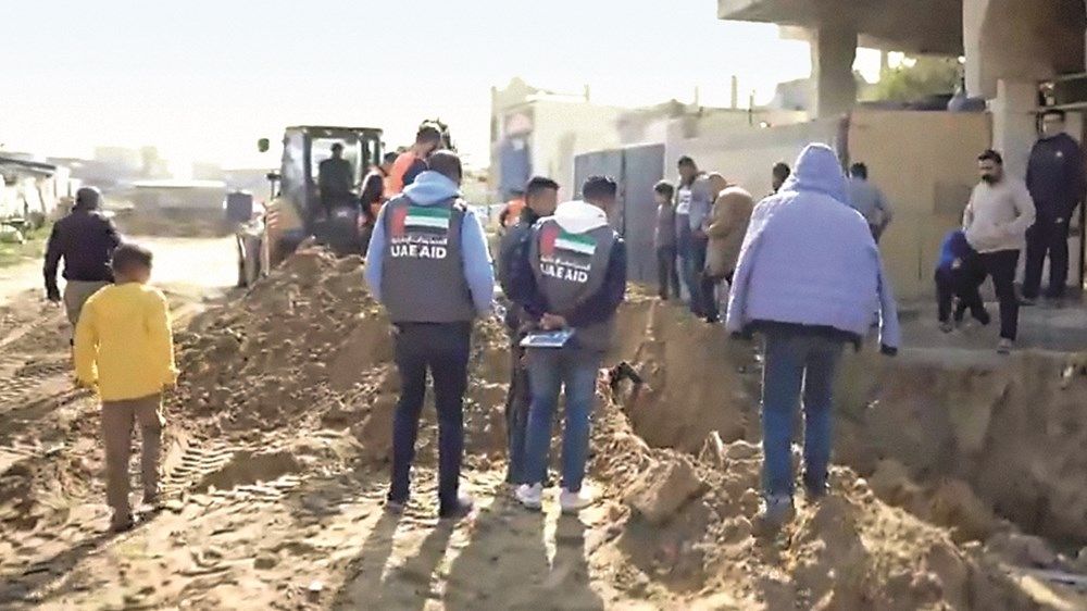 الإمارات تبدأ صيانة شبكات الصرف الصحي المتضررة في خان يونس