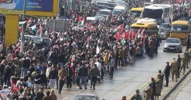 استقبال شعبى للملك عبد الله الثانى دعما لموقفه الرافض لتهجير الفلسطينيين