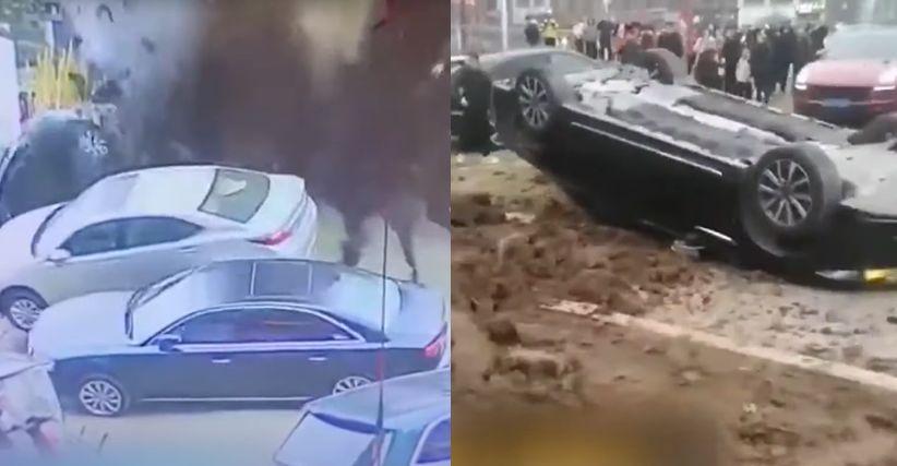 الامارات | عبث صبي بألعاب نارية يتسبب بانفجار يحطم عدة سيارات