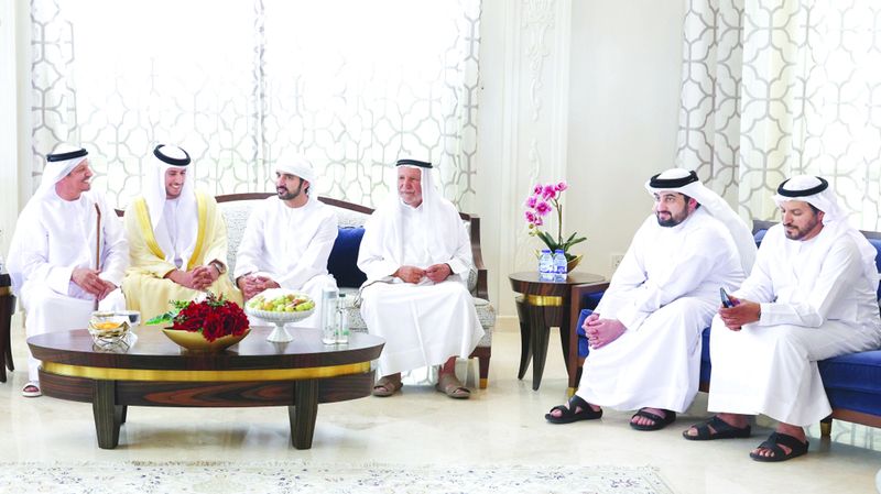 الامارات | حمدان بن محمد وأحمد بن محمد يحضران أفراح بن الشيخ مجرن