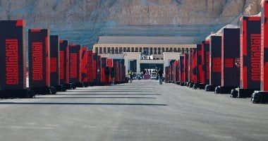 شاهد التجهيزات النهائية لاحتفالية الأهلى بمعبد حتشبسوت للإعلان عن الاستاد