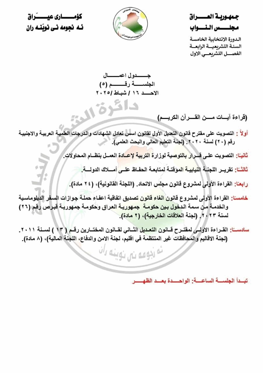 قوانين تخص الطلبة وأملاك الدولة.. مجلس النواب يعقد جلسة جديدة اليوم