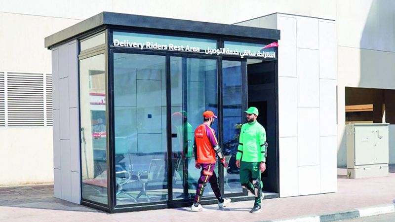 الامارات | 40 استراحة مكيفة جاهزة لسائقي «الديليفري» في دبي
