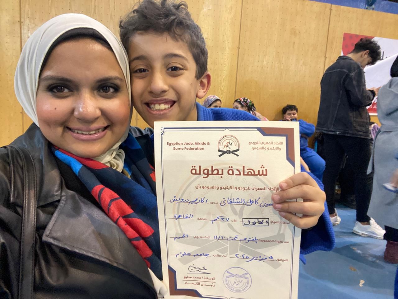 حسين كمال يتوج بالمركز الأول فى بطولة الجمهورية للجودو