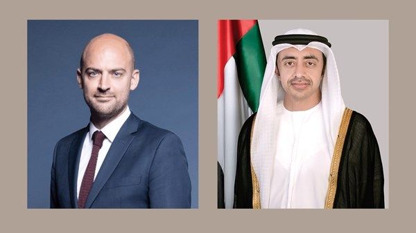عبدالله بن زايد ووزير خارجية فرنسا يبحثان العلاقات الاستراتيجية والأوضاع الإقليمية
