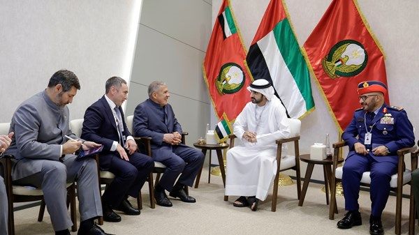 حمدان بن محمد يستقبل رئيس جمهورية تتارستان