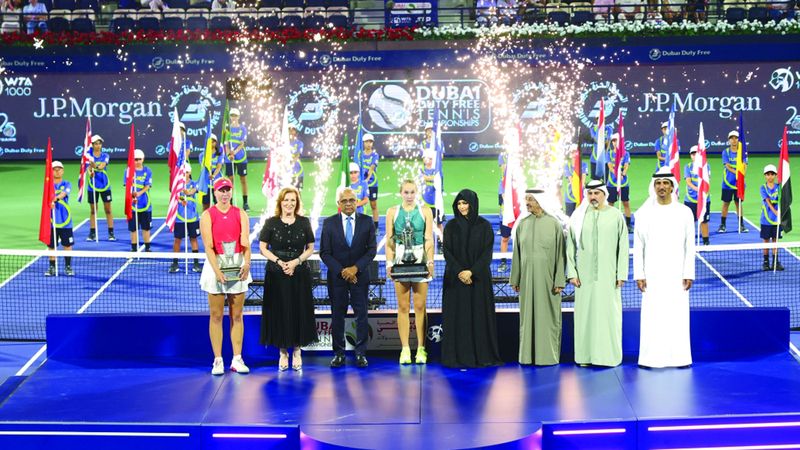 الامارات | لطيفة بنت محمد تتوّج أندريفا بدلّة «تنس دبي»