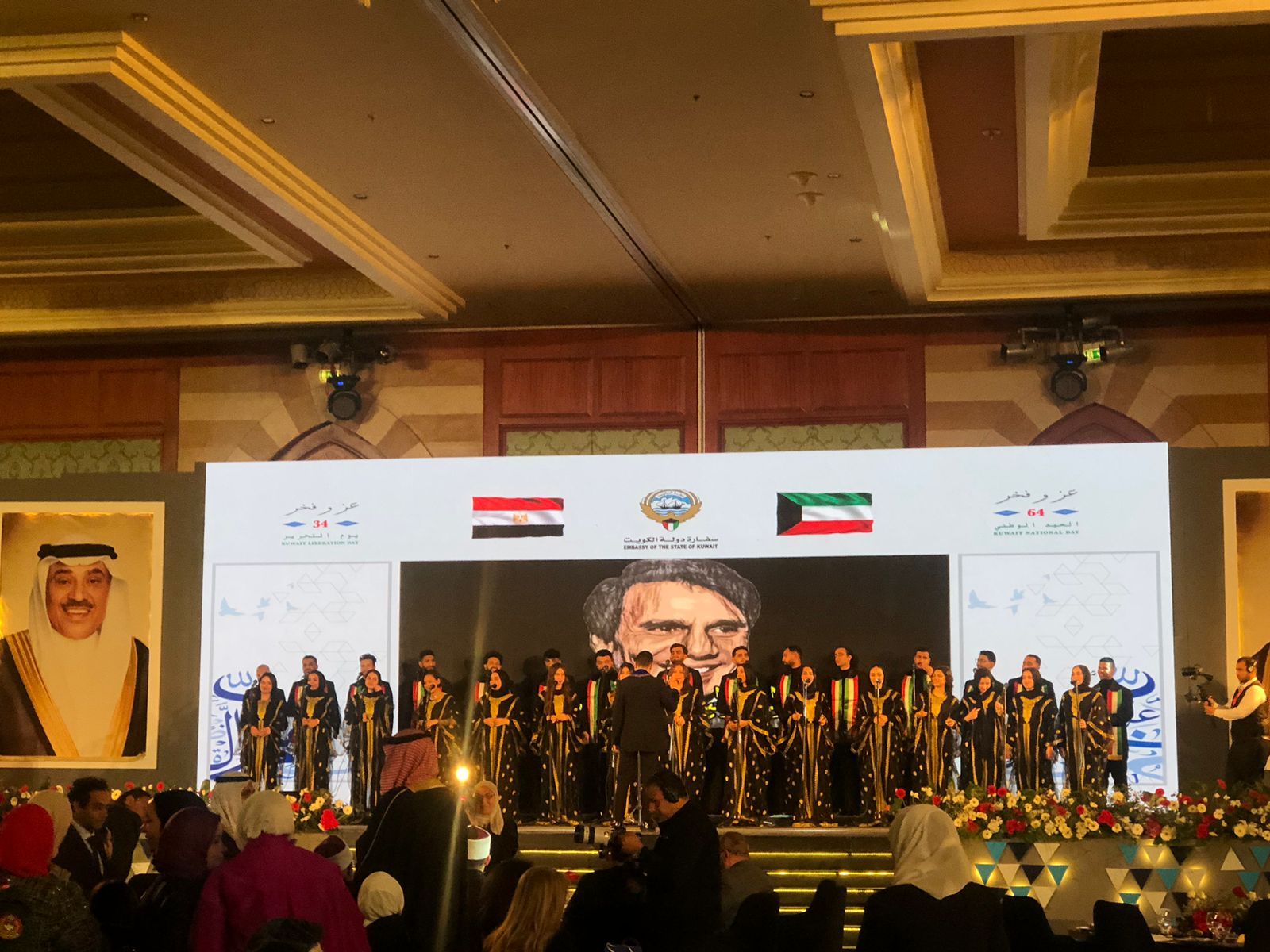 أغانى أم كلثوم وعبدالحليم وشادية فى احتفالية سفارة الكويت بأعيادها الوطنية (فيديو)