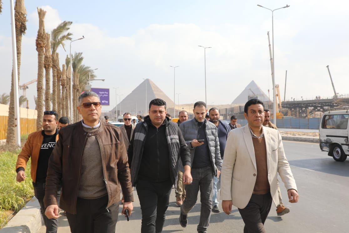 محافظ الجيزة يتفقد مشروعات تطوير المنطقة المحيطة بالمتحف المصرى الكبير