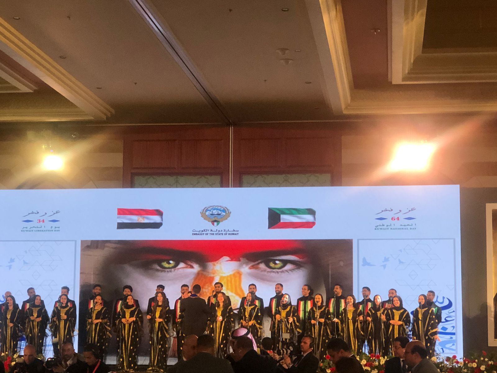 أغانى أم كلثوم وعبدالحليم وشادية فى احتفالية سفارة الكويت بأعيادها الوطنية (فيديو)