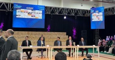 وزير الرياضة والجندى يحضران المؤتمر الصحفى للكشف عن تفاصيل كأس العالم للخماسى