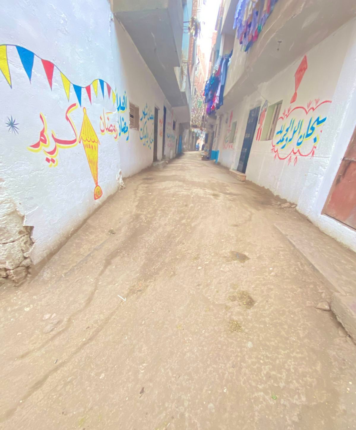 شوارع قرية المنوات فى الجيزة لوحة فنية لاستقبال شهر رمضان الكريم.. صور