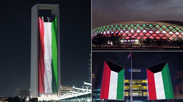 الإمارات تشارك الكويت احتفالاتها باليوم الوطني الـ64