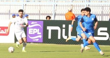 صلاح محسن رجل مباراة المصري ضد سموحة في دورى نايل