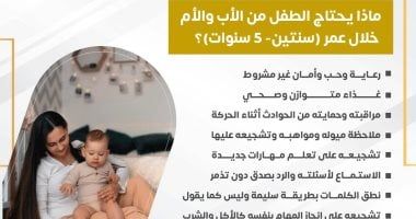 ماذا يحتاج الطفل من الأب والأم خلال عمر 2: 5 سنوات؟ وزارة الصحة تجيب