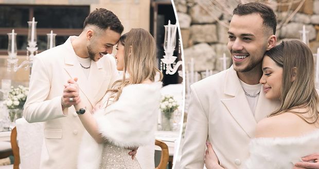 سيلاوي يحتفل بزفافه وسط الثلوج في لبنان (صور)