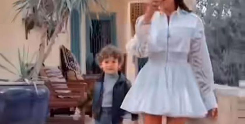 مقطع فيديو لـ دينا الشربيني وطفلها في كواليس مسلسل كامل العدد 3 يخطف الأنظار