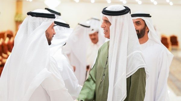 سعود بن صقر يستقبل المهنئين بحلول شهر رمضان المبارك