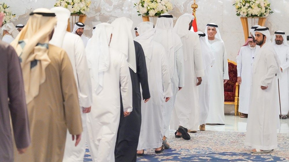 سعود بن صقر يستقبل المهنئين بحلول شهر رمضان المبارك