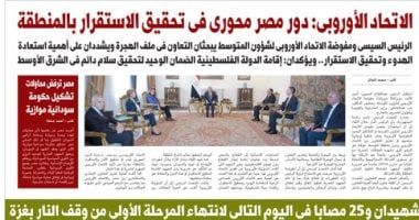 غدا فى الخليج 365.. الاتحاد الأوروبى: دور مصر محورى فى تحقيق الاستقرار بالمنطقة