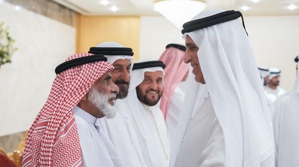 سعود بن صقر يستقبل المهنئين بحلول شهر رمضان المبارك