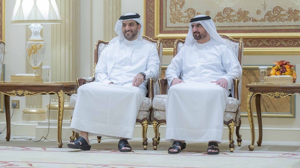 حاكم الشارقة يتقبل التهاني بشهر رمضان المبارك في قصر البديع العامر