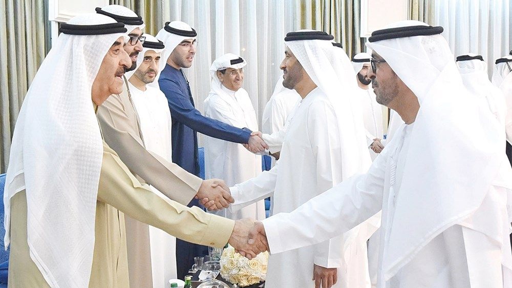 الحكام يتقبلون التهاني من الشيوخ والمسؤولين بشهر رمضان المبارك