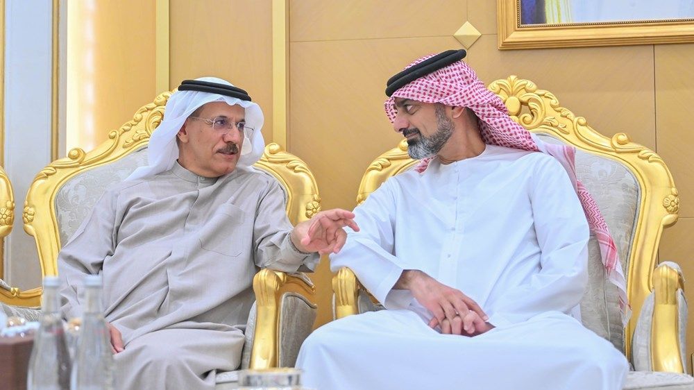 حاكم عجمان وولي عهده يستقبلان المهنئين بشهر رمضان المبارك