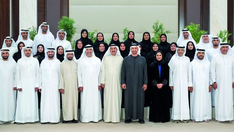 الامارات | رئيس الدولة يستقبل وفد المجلس الوطني الاتحادي وعدداً من المسؤولين والضيوف