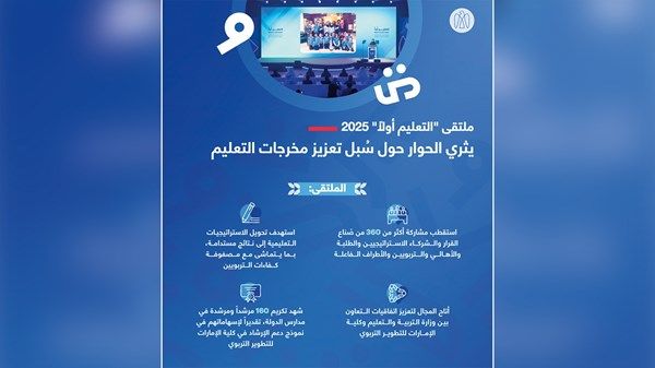 بحضور مريم بنت محمد بن زايد.. ملتقى «التعليم أولاً» 2025 يناقش تعزيز مخرجات المنظومة التربوية