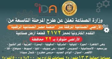 فتح باب التقدم للطرح التاسع للأراضى الصناعية المرفقة.. تفاصيل