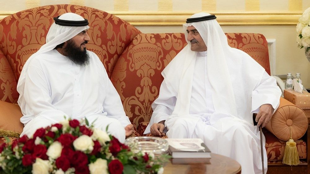 حمد الشرقي يواصل استقبال المهنئين بشهر رمضان بحضور ولي عهد الفجيرة