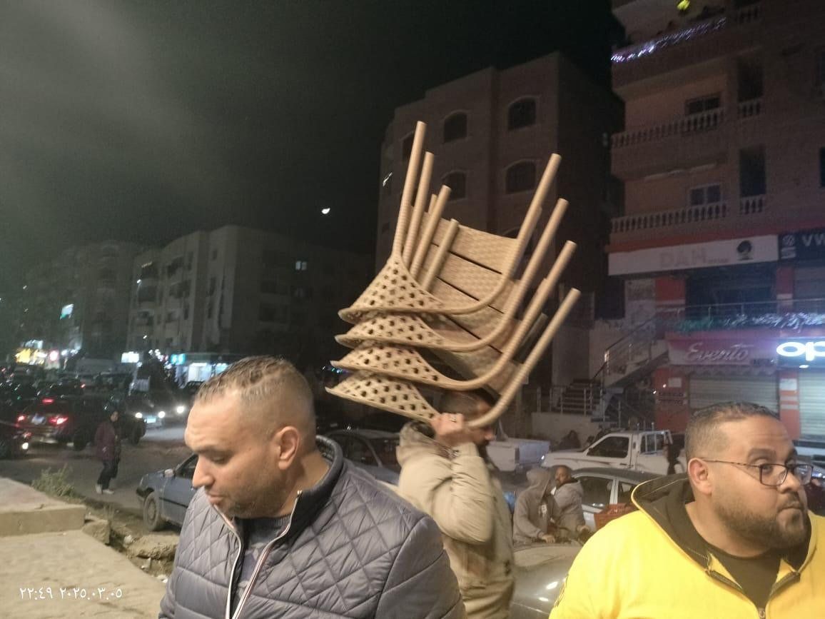 محافظة الجيزة تعلن رفع 1200 حالة إشغال للمقاهى والمحال فى حدائق الأهرام