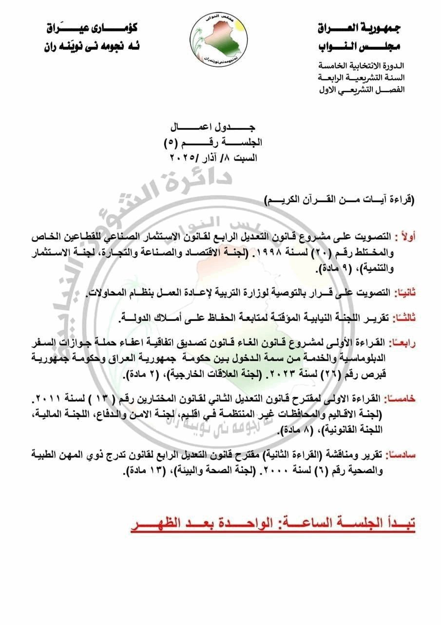 جلسات مجلس النواب تعود الأسبوع المقبل.. قوانين "مهمة" في الانتظار