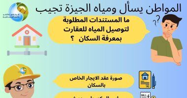 ما المستندات المطلوبة لتوصيل المياه للعقارات بمعرفة السكان؟ شركة الجيزة تجيب