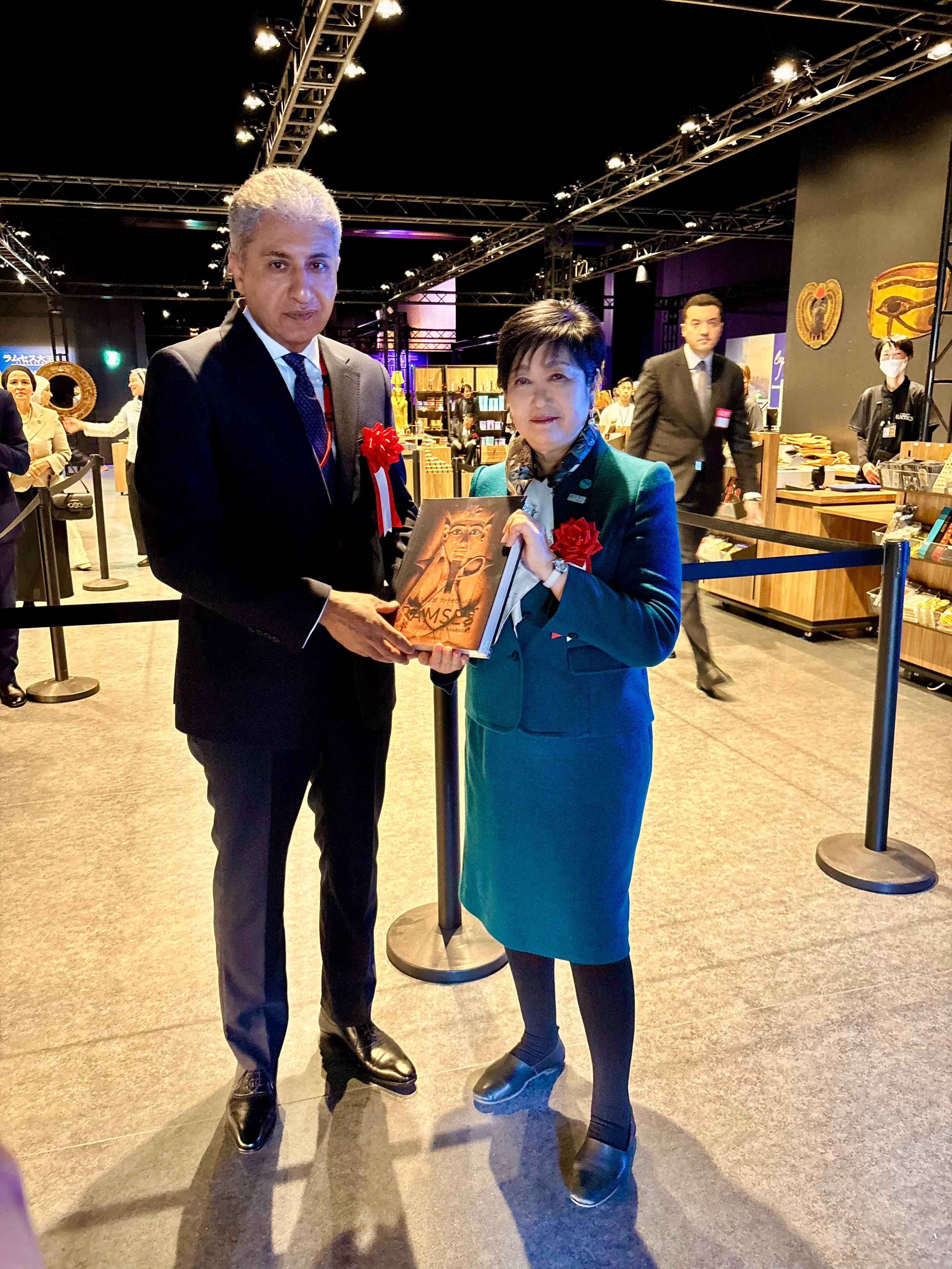 وزير الآثار وعمدة طوكيو يفتتحان رسميا معرض رمسيس وذهب الفراعنة.. صور