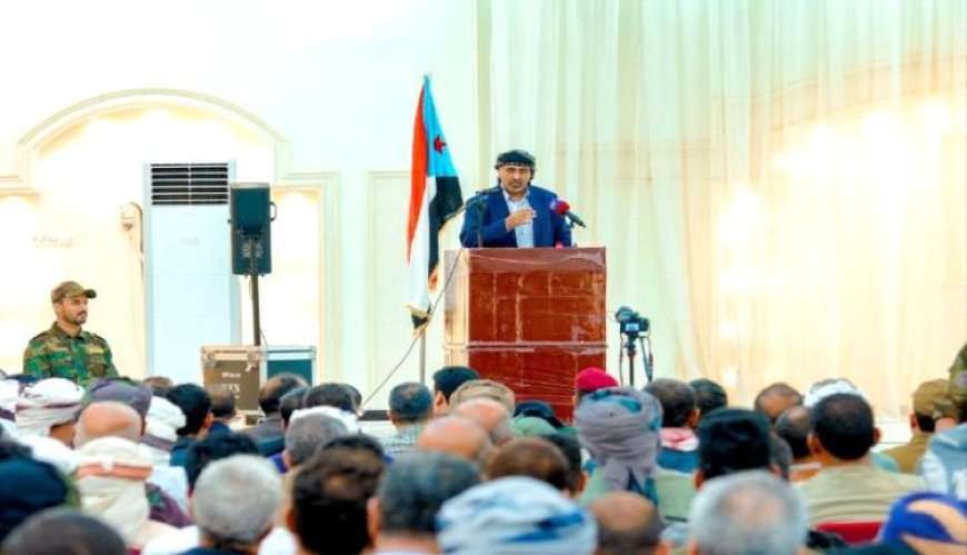 عيدروس الزبيدي يصل ابين لاول مرة ويعلن هذا الامر